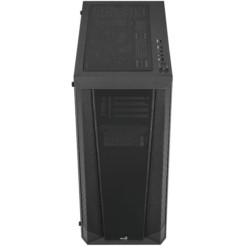 „Aerocool Prism Mid Tower“ korpusas, grūdintas stiklas – Juodas