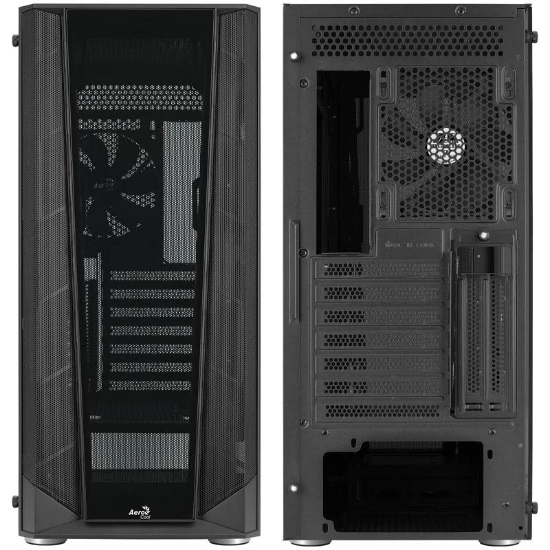 „Aerocool Prism Mid Tower“ korpusas, grūdintas stiklas – Juodas
