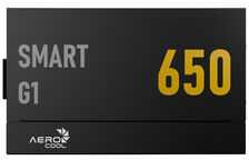 AeroCool Smart G1 80 PLUS auksinis power supply, PCIe 5.1, ATX 3.1 - 650 Watt, juodas