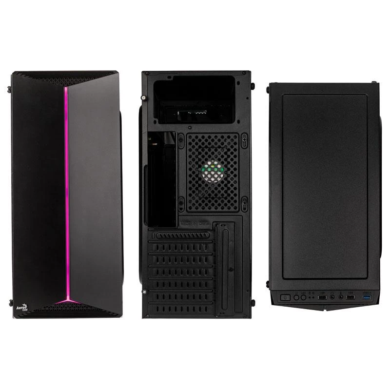 AEROCOOL AEROPGSSPLIT-A-BKRGB kompiuterio dėklas ATX Aerocool SPLIT RGB USB 3.0 - RGB STRIP 1x120mm VENTILIATORIUS