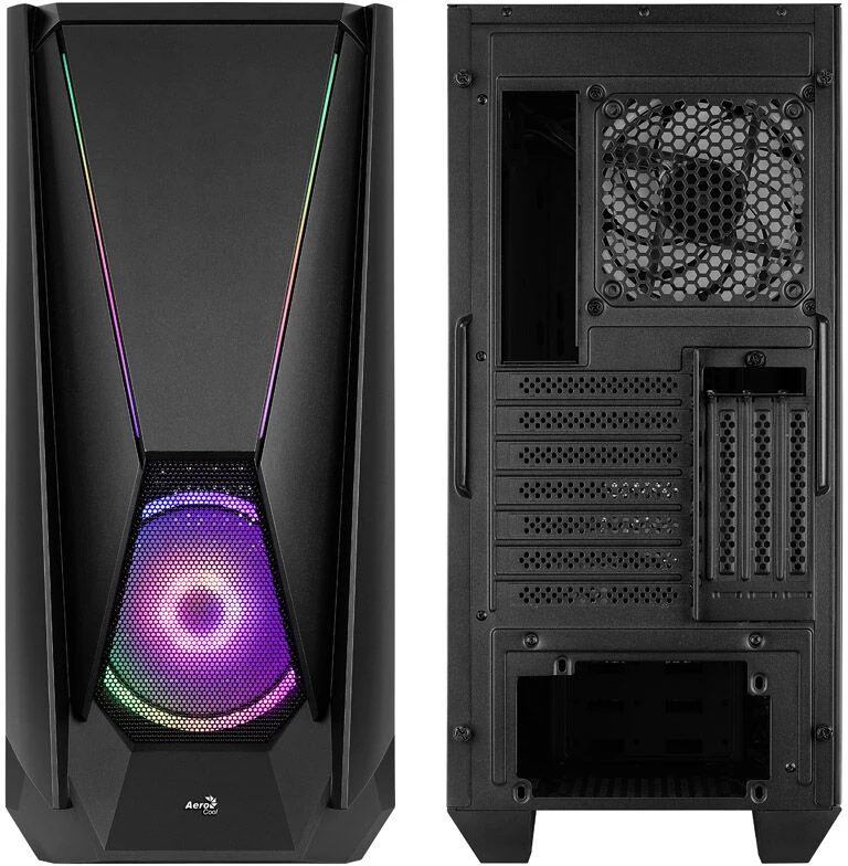 AEROCOOL PGS VISOR-G-BK-v1 ARGB Juodas Mid Tower PC dėklas