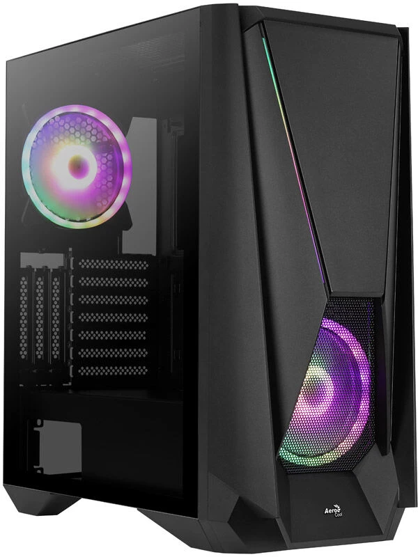AEROCOOL PGS VISOR-G-BK-v1 ARGB Juodas Mid Tower PC dėklas