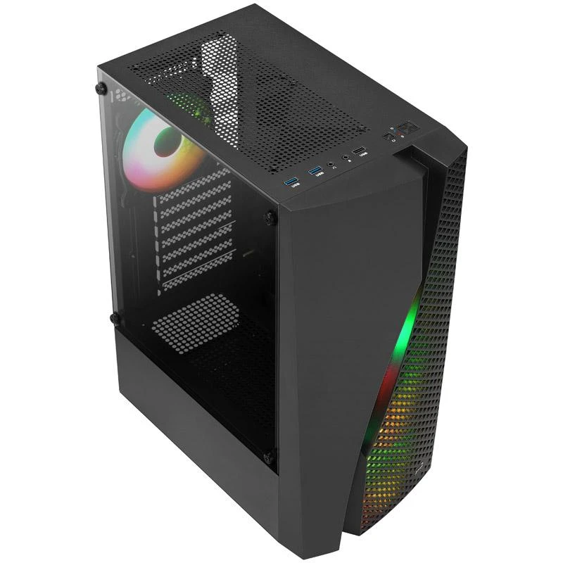 Aerocool Wave v3 Midi-Tower - juodos spalvos Window