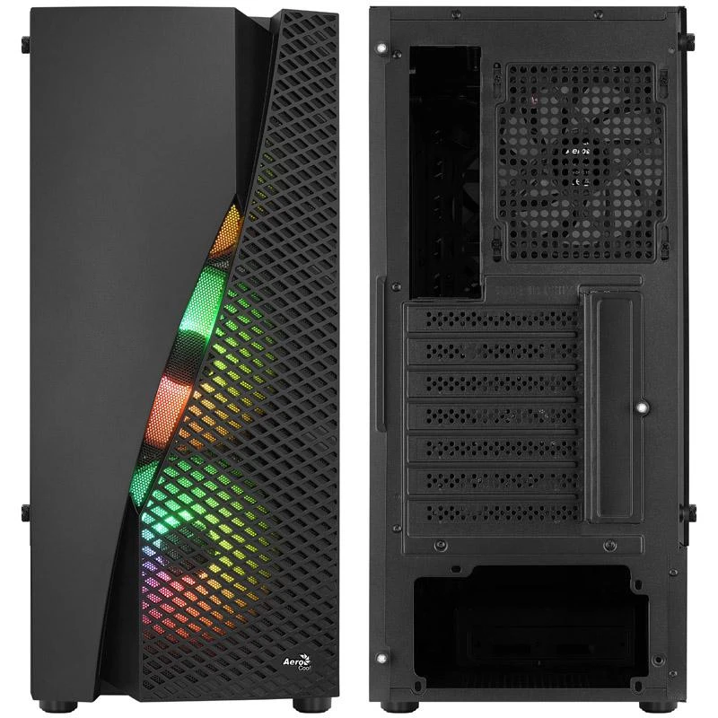 Aerocool Wave v3 Midi-Tower - juodos spalvos Window