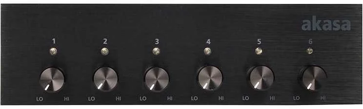 Akasa 5.25 inch FC.Six Fan Controller - juodos spalvos