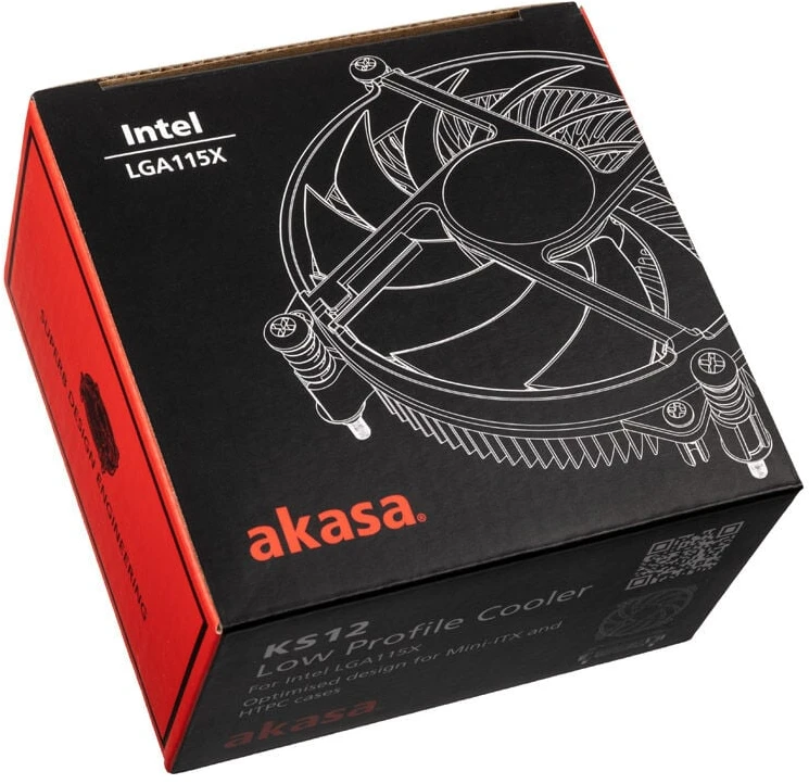 „Akasa AK–CC6308EP01“ žemo profilio procesoriaus aušintuvas – 92 mm