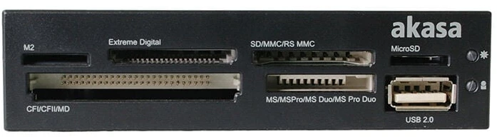 Atminties kortelė Akasa AK-ICR-07 Internal 6-Port Card Reader 3,5 – juodas