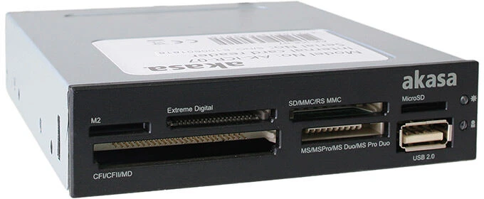 Atminties kortelė Akasa AK-ICR-07 Internal 6-Port Card Reader 3,5 – juodas