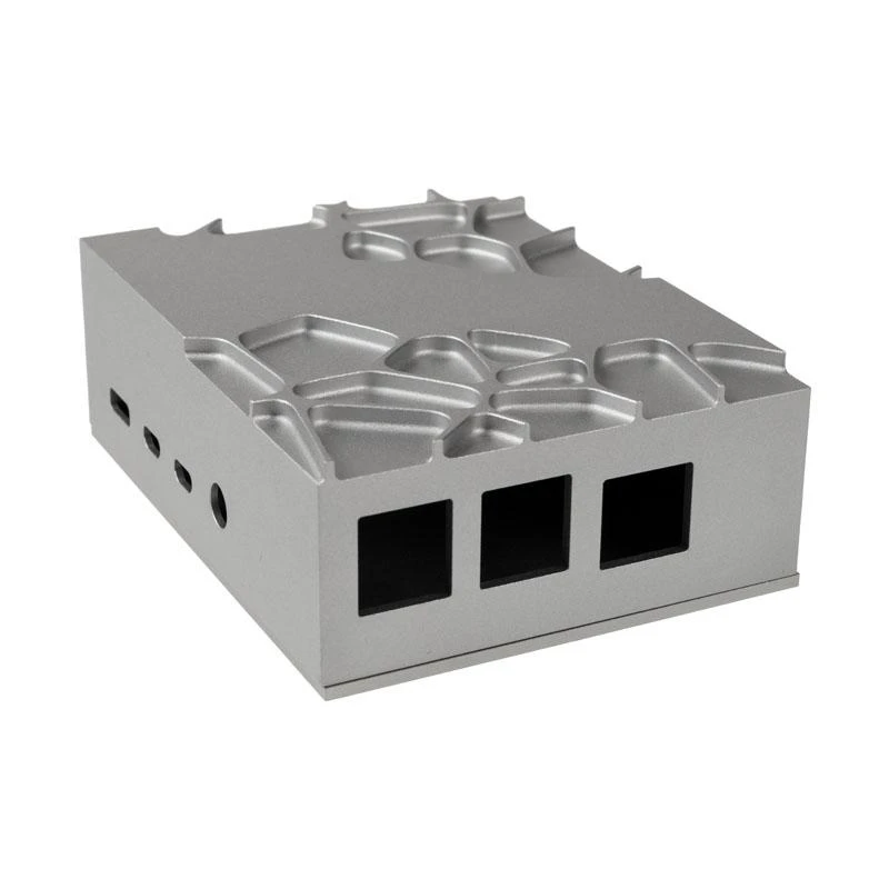 Akasa aliuminio korpusas Raspberry Pi 4B su raštuotu paviršiumi