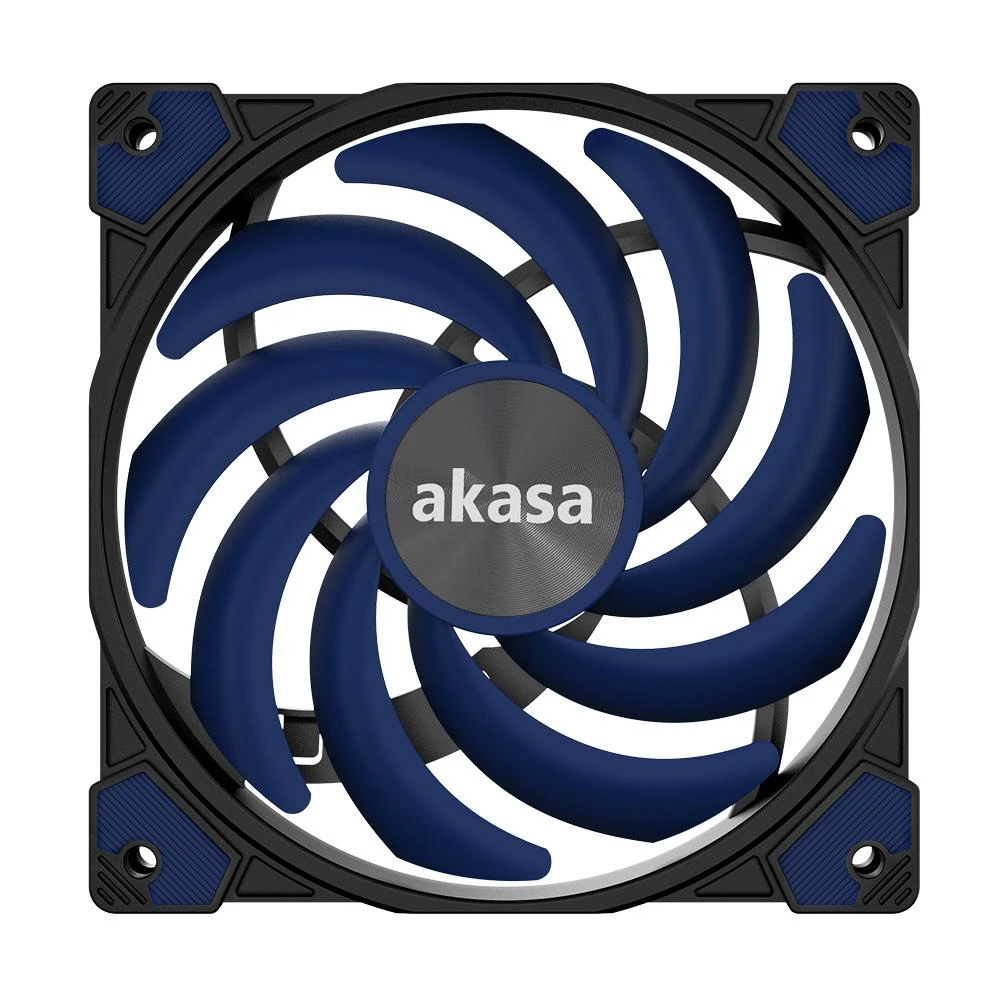 Akasa Alucia XS 120mm ventiliatorius su mėlynomis mentėmis