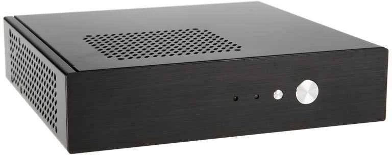 Akasa Cypher Thin–Mini–ITX korpusas, 120 W PSU, OEM – juoda