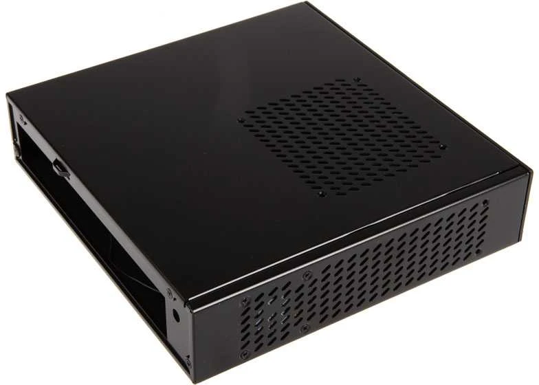 Akasa Cypher Thin–Mini–ITX korpusas, 120 W PSU, OEM – juoda