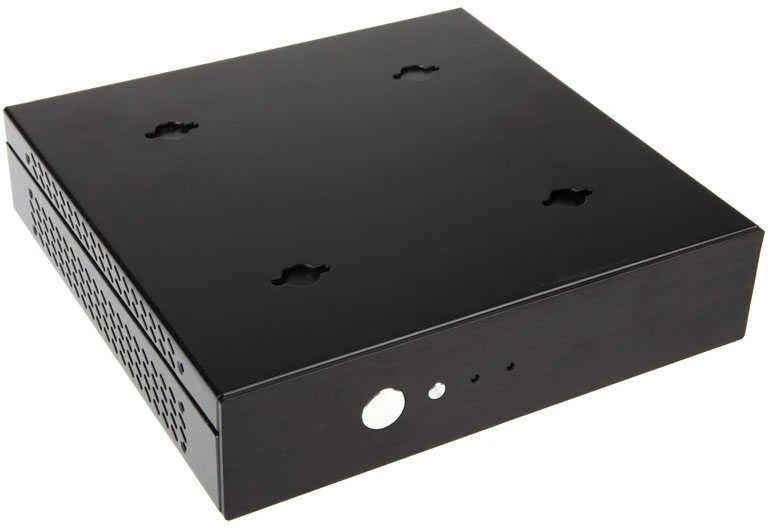 Akasa Cypher Thin–Mini–ITX korpusas, 120 W PSU, OEM – juoda