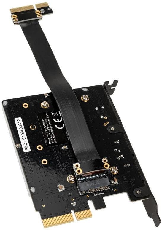 Akasa adapteris 2 M.2 diskams – 2x PCI-E (AK-PCCM2P-04)