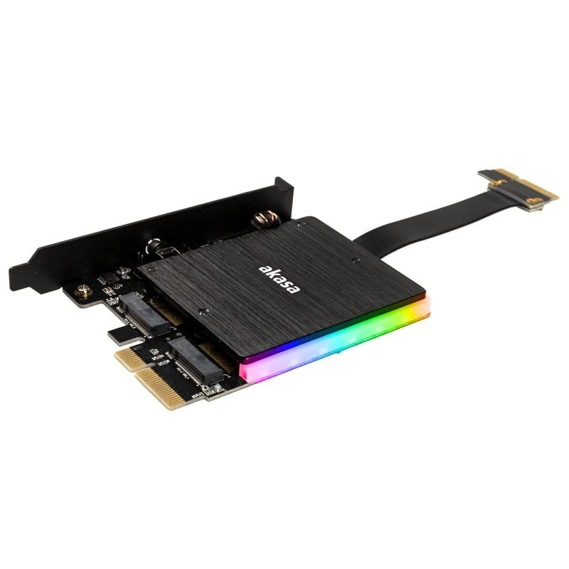 Akasa adapteris 2 M.2 diskams – 2x PCI-E (AK-PCCM2P-04)