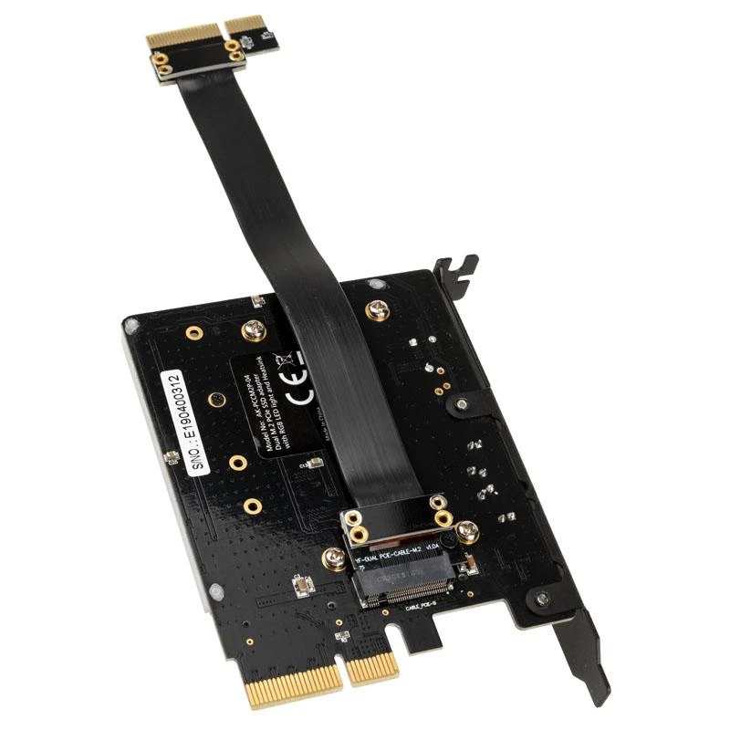 Akasa adapteris 2 M.2 diskams – 2x PCI-E (AK-PCCM2P-04)