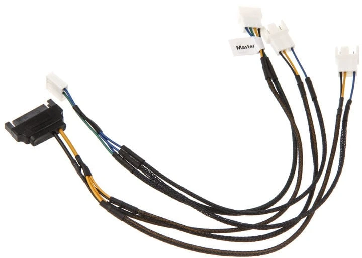 Akasa Flexa FP3S PWM skirstytuvo kabelis (3 ventiliatoriams) - apvalkalu, 30 cm