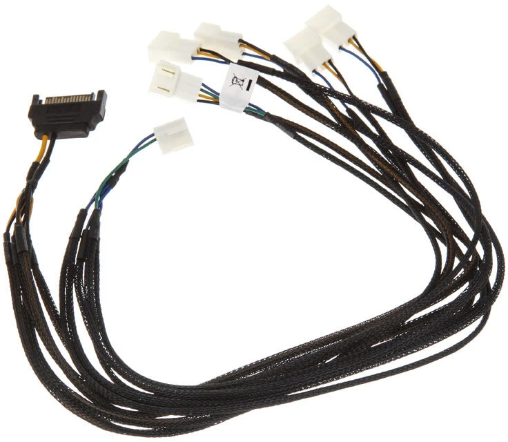 „Akasa Flexa FP5S PWM“ skirstytuvo kabelis (5 ventiliatoriai) su įvorėmis, 45 cm