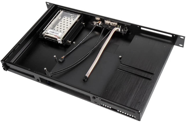 Akasa Galileo TU1 Thin–Mini–ITX 1U obudowa, OEM – juoda