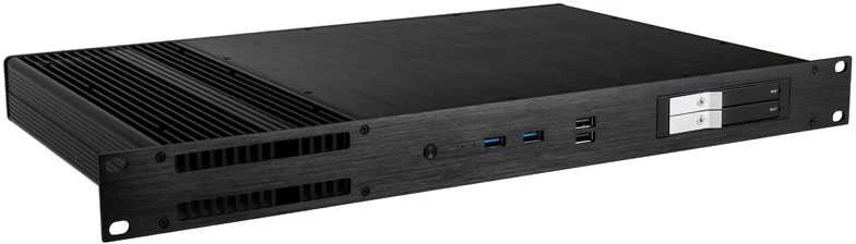 Akasa Galileo TU1 Thin–Mini–ITX 1U obudowa, OEM – juoda