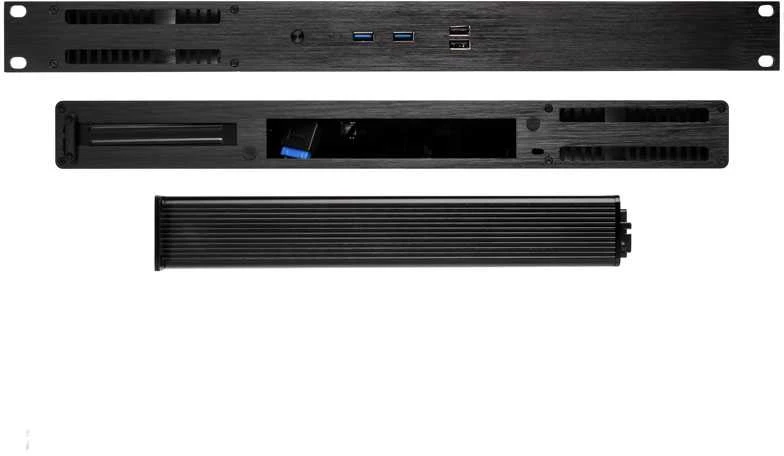 Akasa Galileo TU3 Thin-Mini-ITX 1U case, OEM - juodas