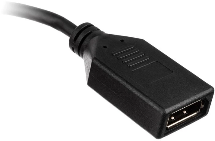 AV Akasa HDMI adapteris – DisplayPort + USB-A juodas (AK-CBHD24-25BK)