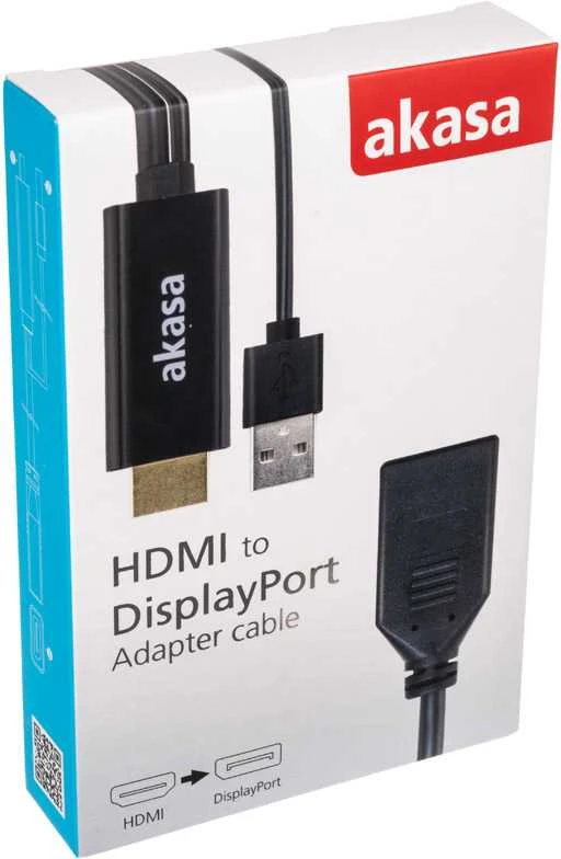 Akasa HDMI į DisplayPort adapterio laidas – juodas