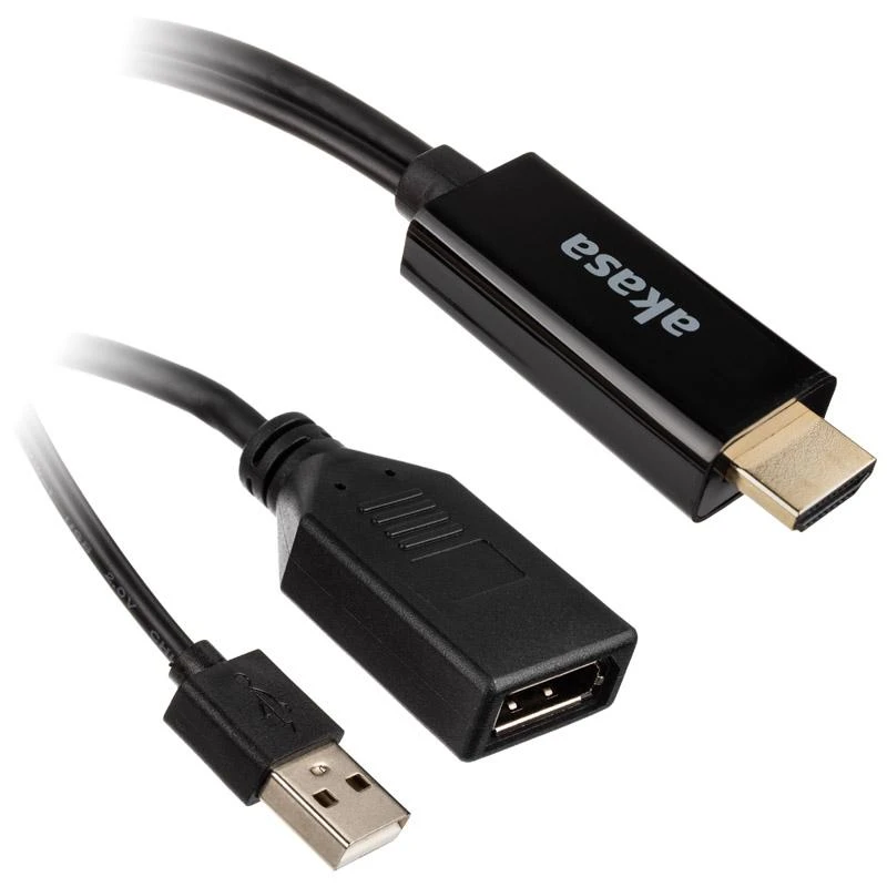 Akasa HDMI į DisplayPort adapteris su USB jungtimi