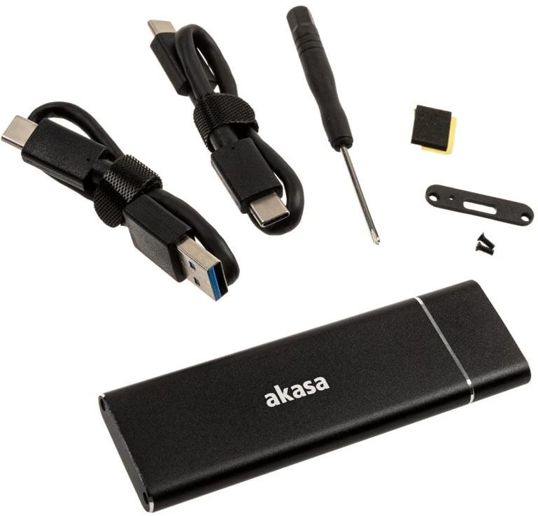 Akasa AK-ENU3M2-02 storage drive enclosure SSD enclosure Juodas M.2