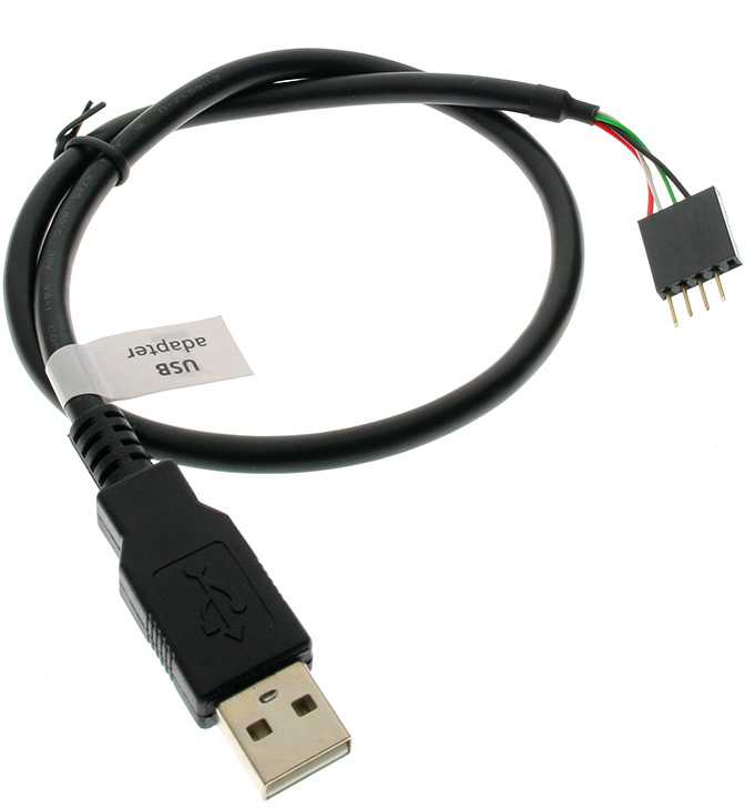 „Akasa“ išorinio ir vidinio USB kabelio jungtis – 40 cm