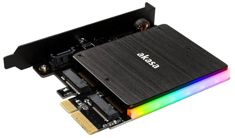 Akasa AK-PCCM2P-03 - PCIe - M.2 - Juodas - 32 Gbit/s - 0 - 55 °C