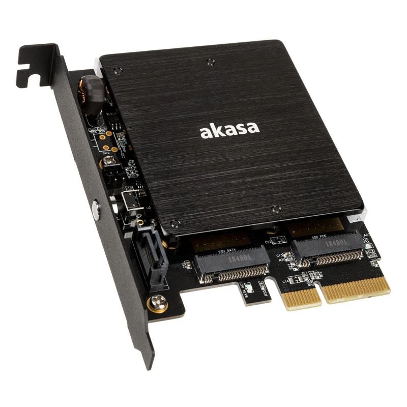 Akasa AK-PCCM2P-03 - PCIe - M.2 - Juodas - 32 Gbit/s - 0 - 55 °C