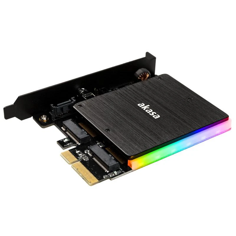 Akasa AK-PCCM2P-03 - PCIe - M.2 - Juodas - 32 Gbit/s - 0 - 55 °C