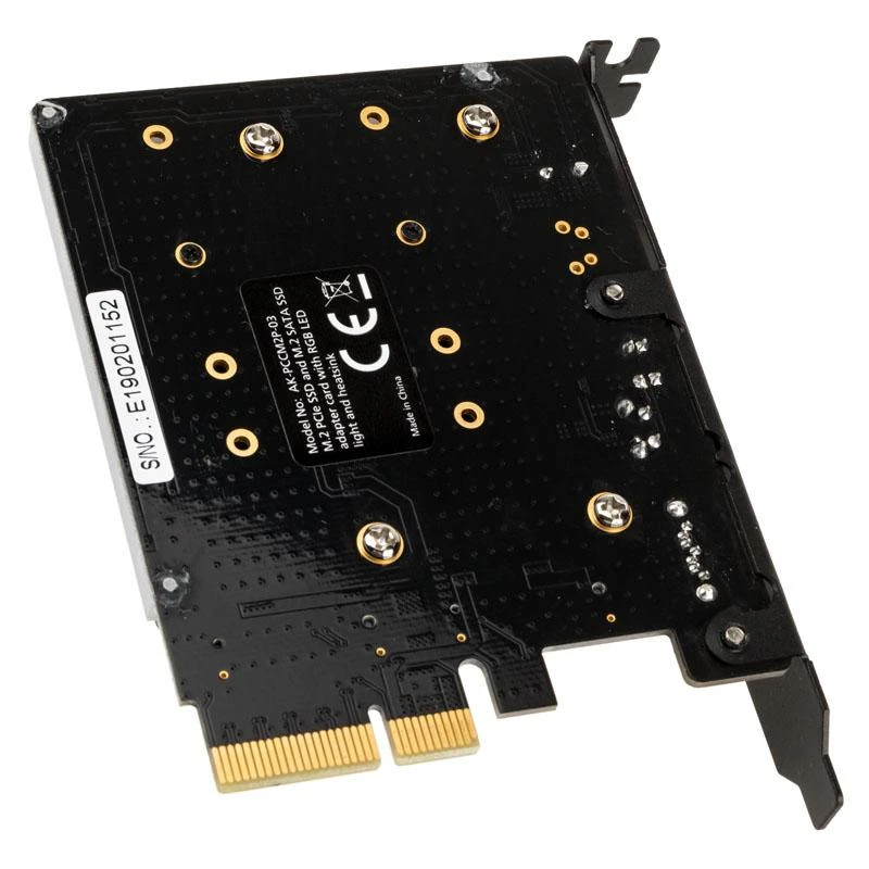 Akasa AK-PCCM2P-03 - PCIe - M.2 - Juodas - 32 Gbit/s - 0 - 55 °C