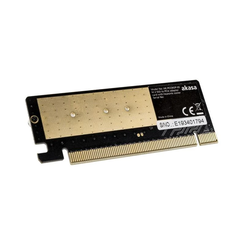 Akasa M.2 PCIe Adapteris with Cooler – juodas