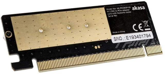 Akasa M.2 PCIe Adapteris with Cooler – juodas