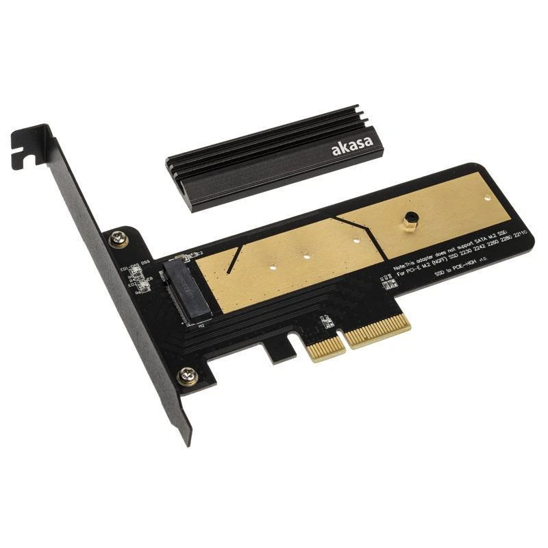 Akasa M.2 į PCIe adapterio plokštė su aušrintuvu