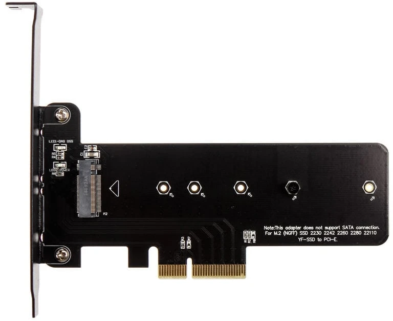 Akasa M.2 X4 PCI-E Adapteris Card – juodas PCB