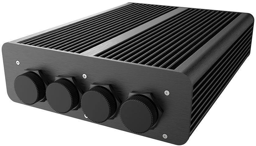 „Akasa Pascal TX Plus“ plonas mini-ITX korpusas, skirtas „Intel“, IP65 apsauga, be ventiliatoriaus – juodas