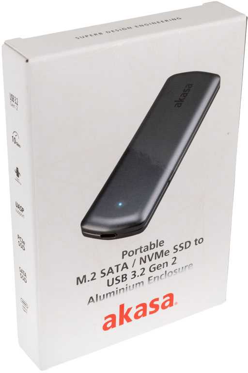 Akasa Portable M.2 SATA/NVMe SSD į USB-C 3.2 Gen 2