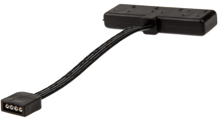 Akasa RGB LED Splitter kabelis, nuo 1 iki 4 vnt., 10cm, juodas AK-081