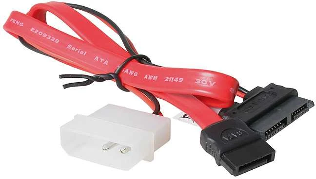 Akasa SATA Combo Cable Slimline iki SATA / Molex – 40cm