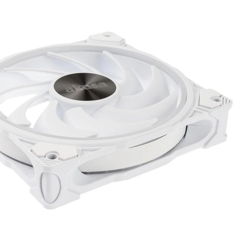 Akasa SOHO AR Addressable-RGB korpuso ventiliatorius, baltos spalvos – 120mm