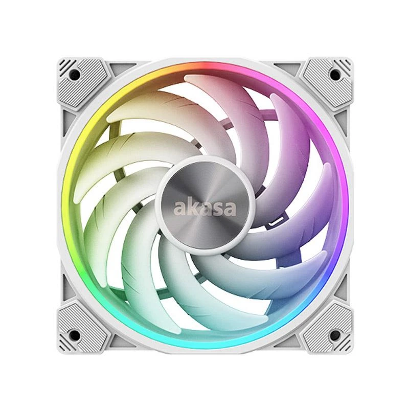 Akasa SOHO AR baltas ventiliatorius su RGB LED apšvietimu
