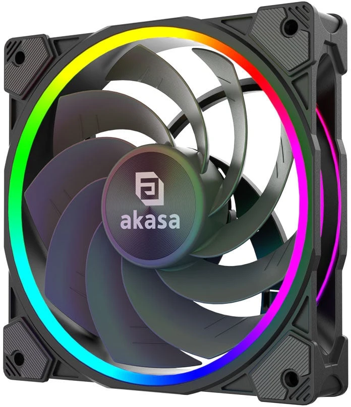 Akasa SOHO AR12 Reverse PWM Fan, RGB – 120 mm, juodas
