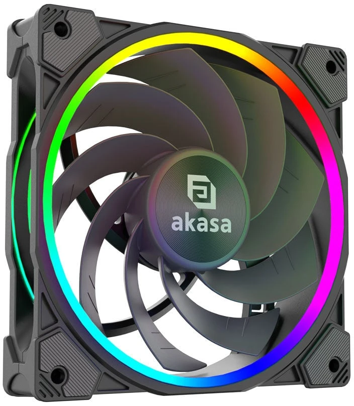 Akasa SOHO AR12 Reverse PWM Fan, RGB – 120 mm, juodas