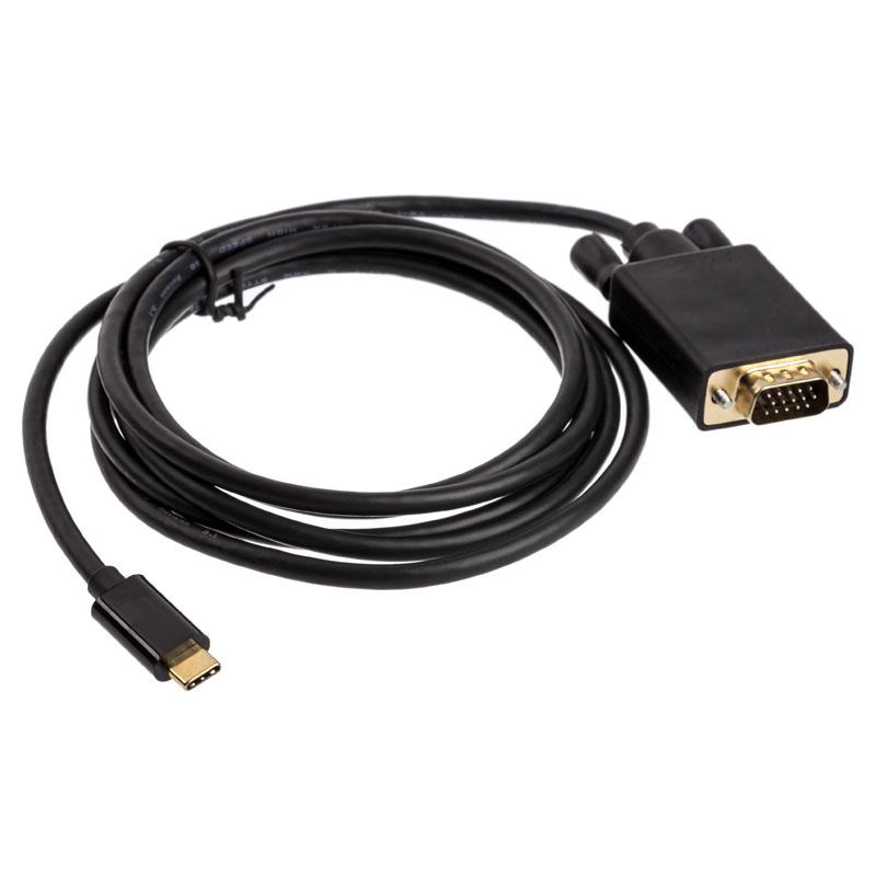 Akasa USB-C – D-Sub (VGA) USB laidas 1,8 m juodas (AK-CBCA17-18BK)