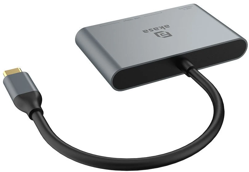 AKASA šakotuvas USB-C su 2x C tipo + 2x A tipo USB 3.2