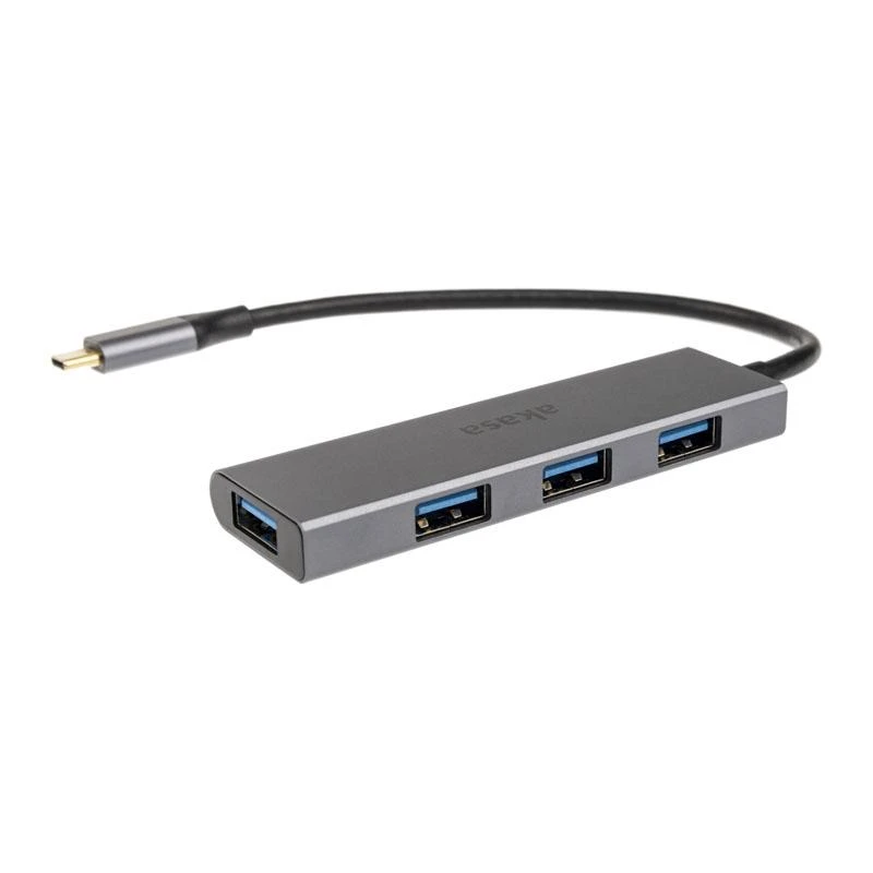 Akasa USB-C adapteris su trimis matomomis jungtimis