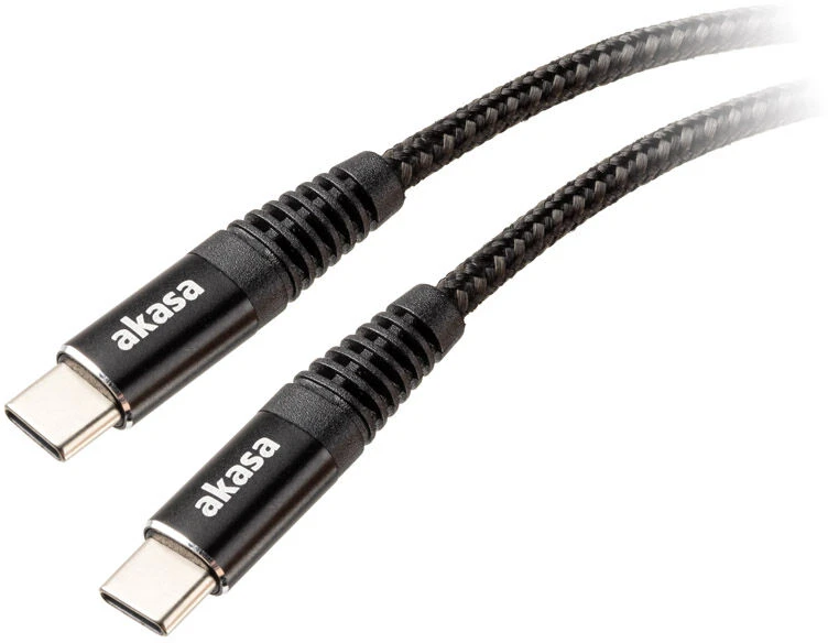 Kabelis USB Akasa USB-C - USB-C 1 m Juodas (AK-CBUB54-10BK)